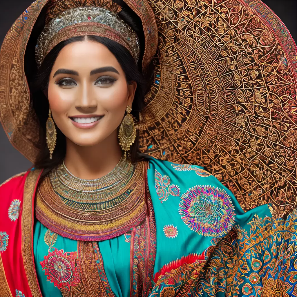 Fotos modelo tamanho grande estampa cultural
