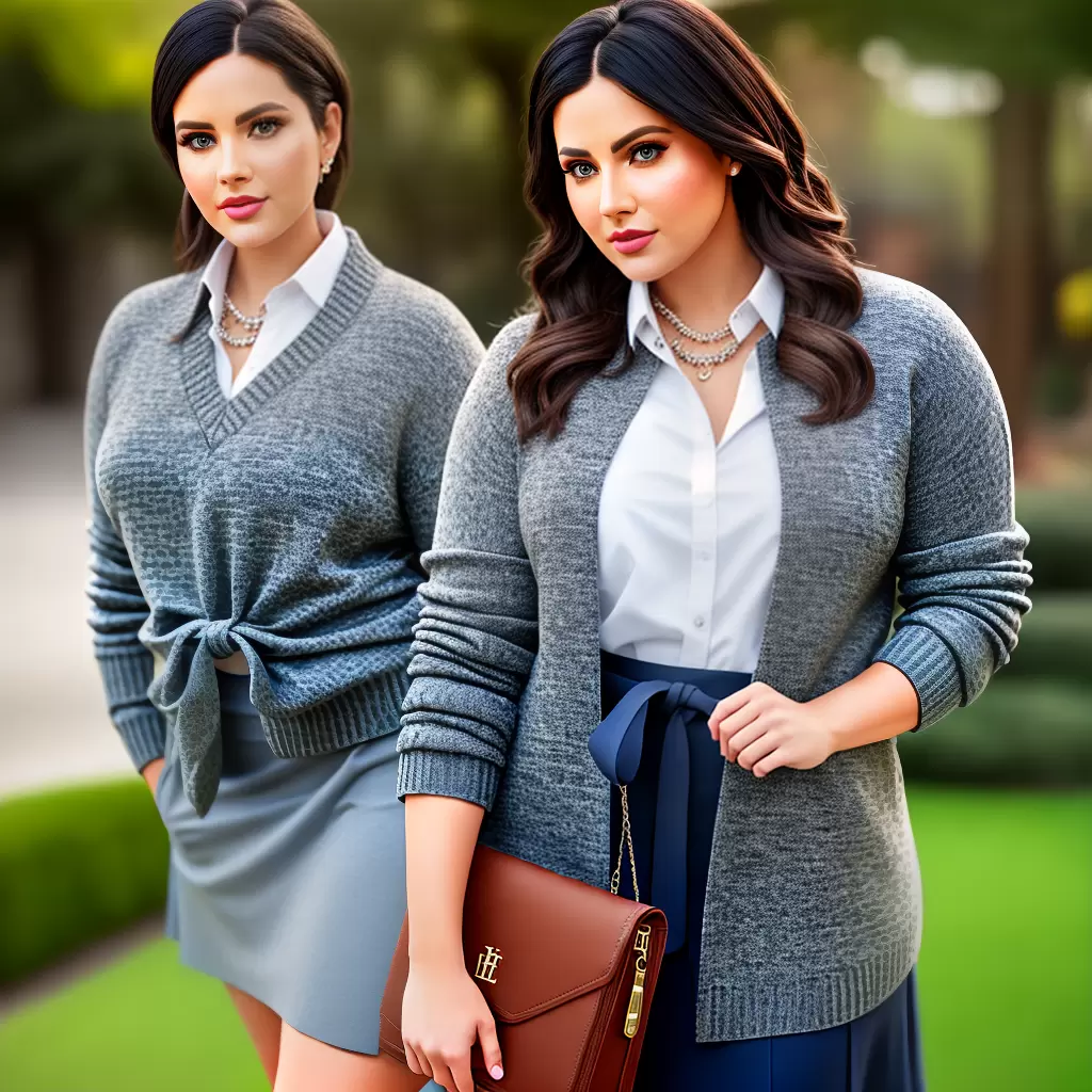 Fotos moda preppy mulher curvilinea