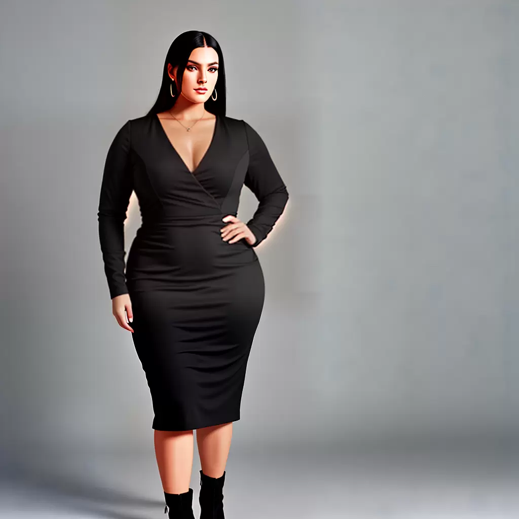 Fotos vestido preto midi plus size Fotos vestido preto midi plus size