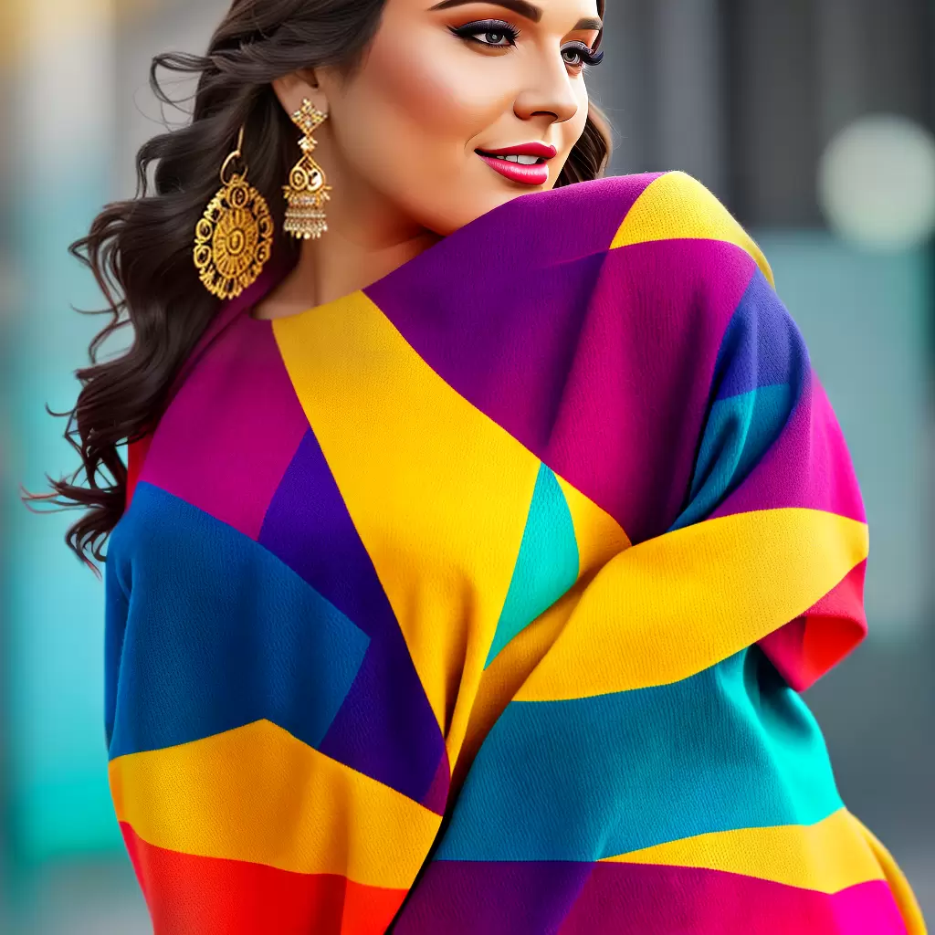 Fotos moda colorida tamanho grande estilo