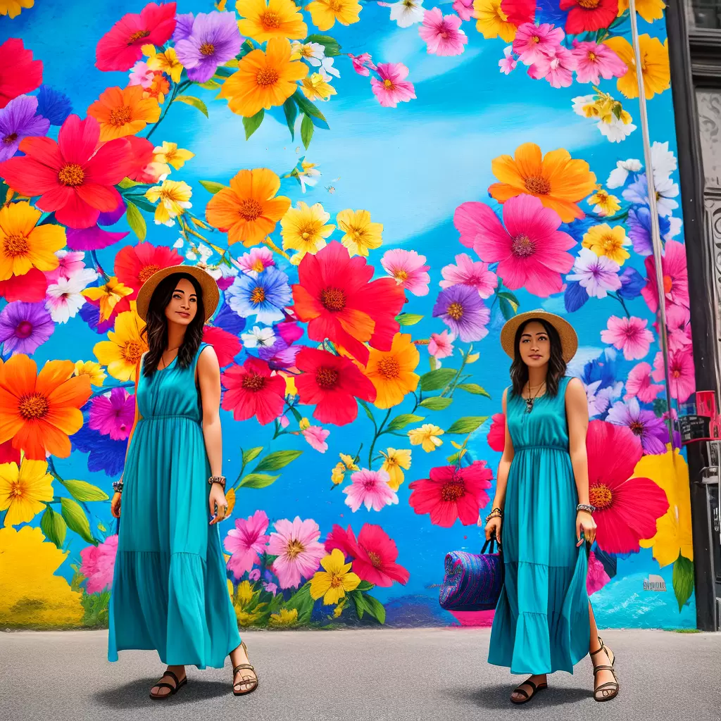 Fotos vestido longo chapeu passeio cidade