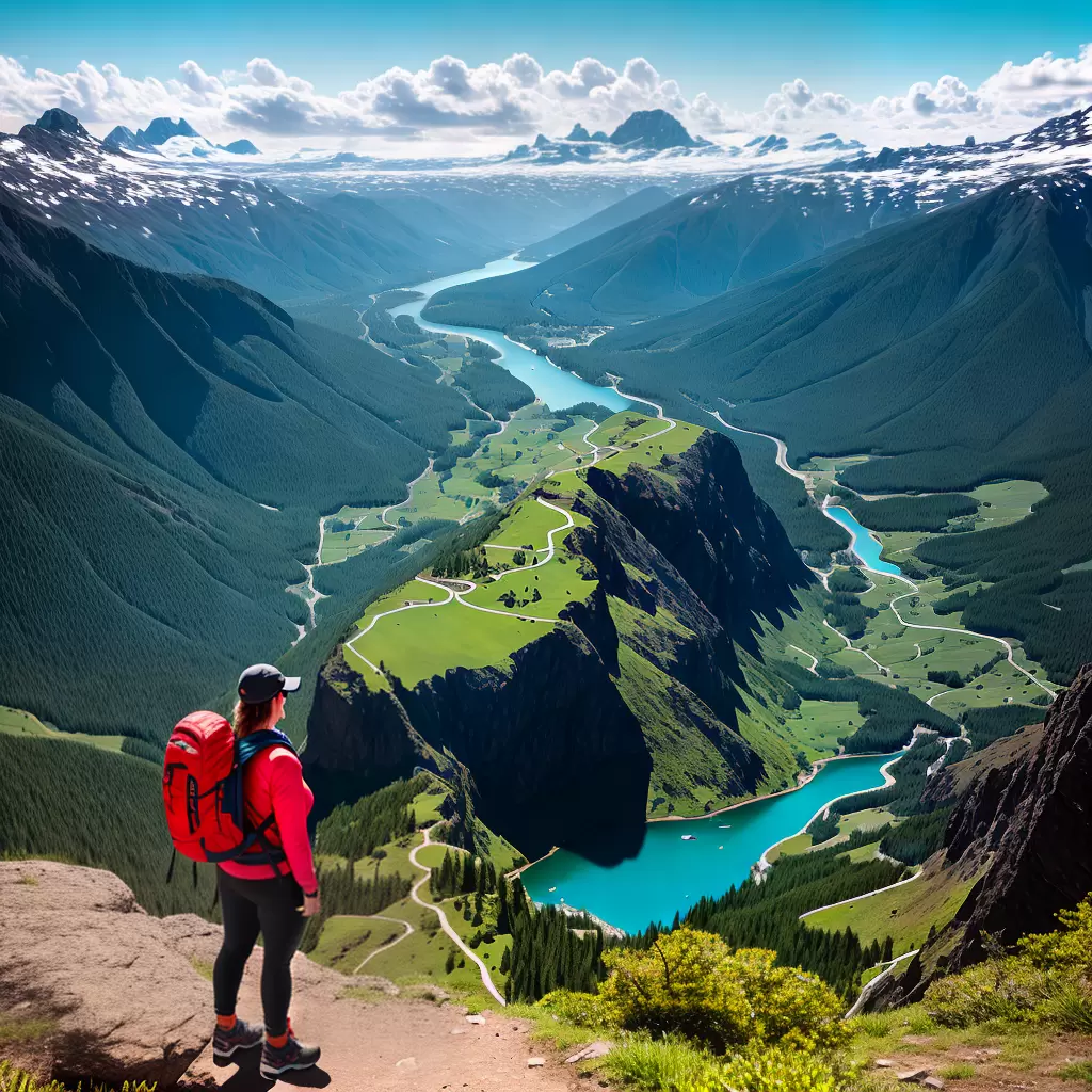 Fotos mulher trilha tamanho grande montanha