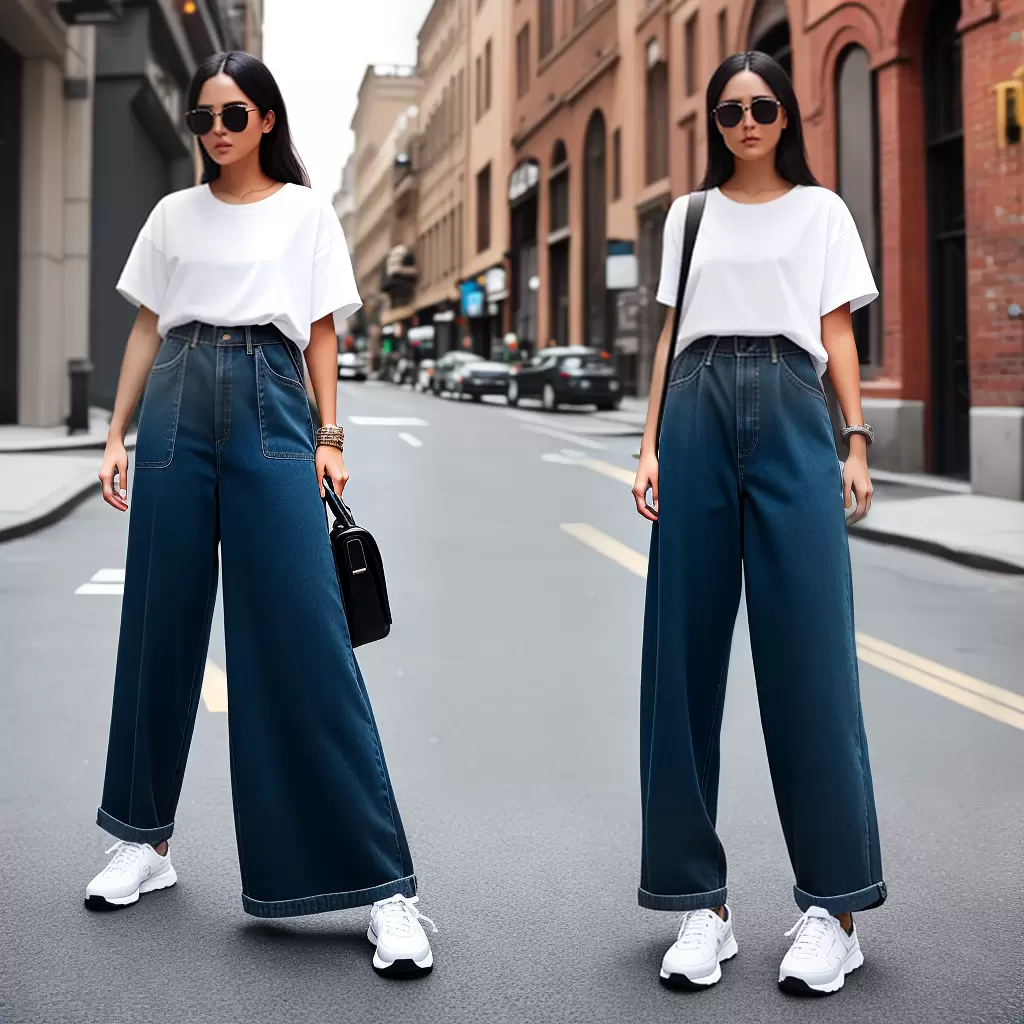 Fotos look descontraido mulher oversized sneakers