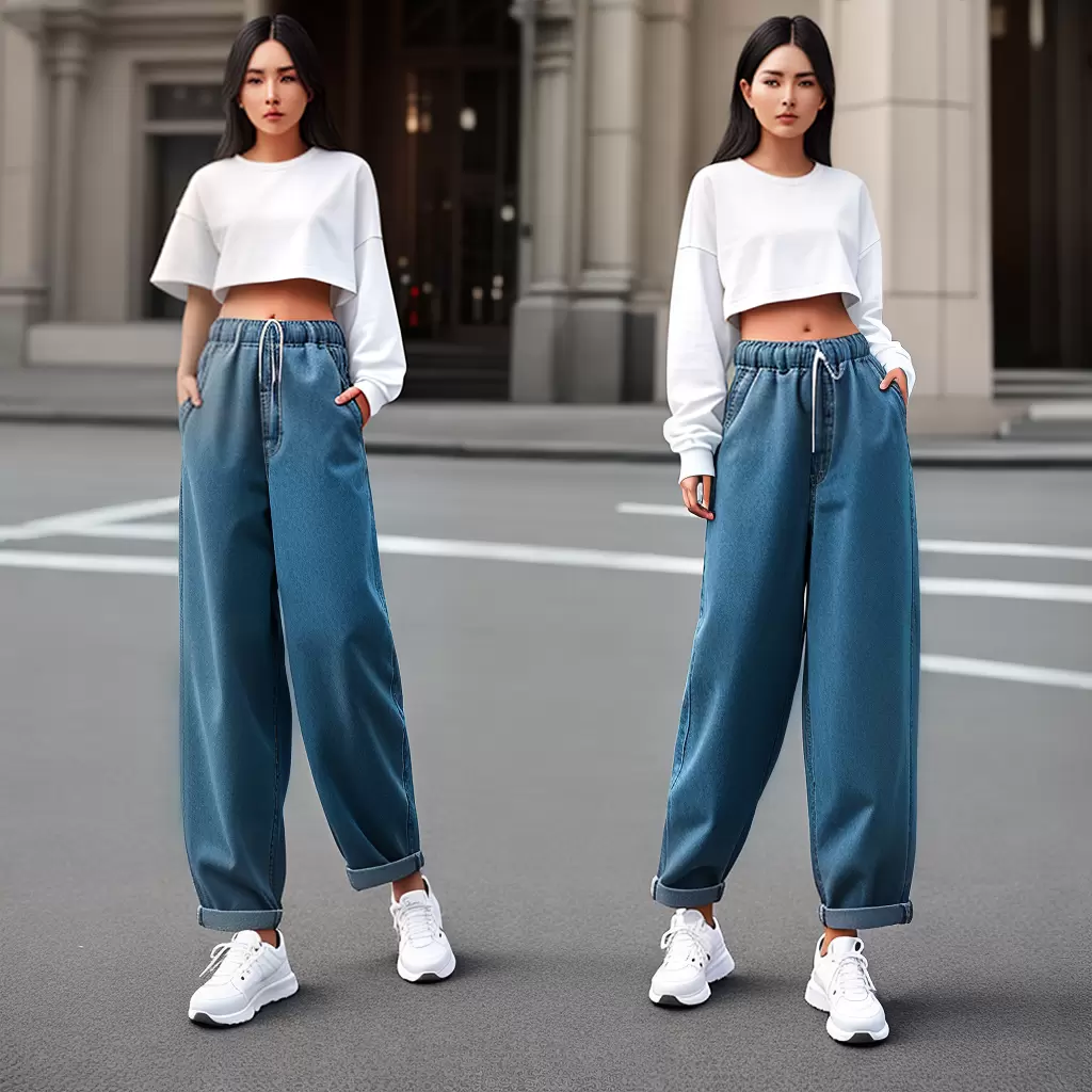 Fotos look descontraido calcas oversized sneakers