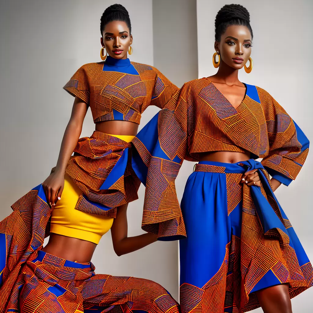 Fotos calca cintura alta estampa africana