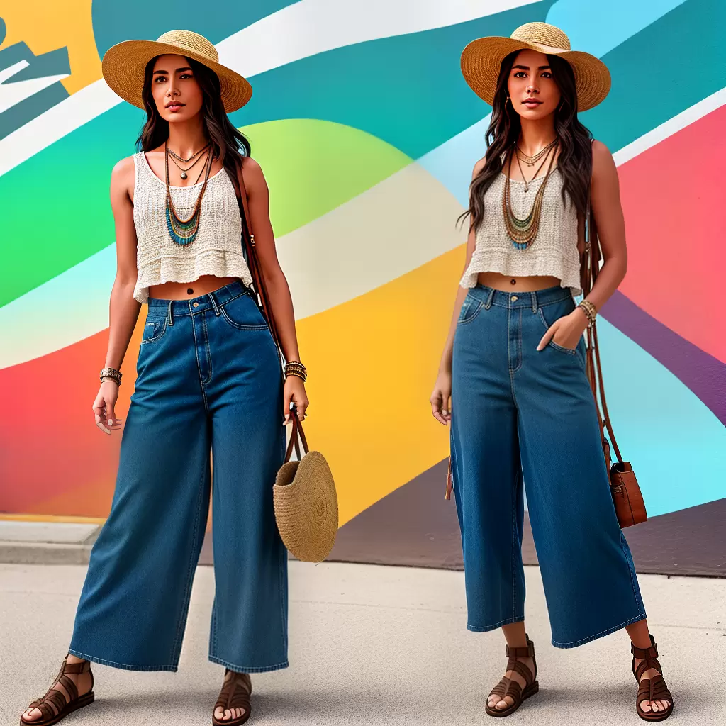 Fotos look verao mulher mural chapeu bolsa
