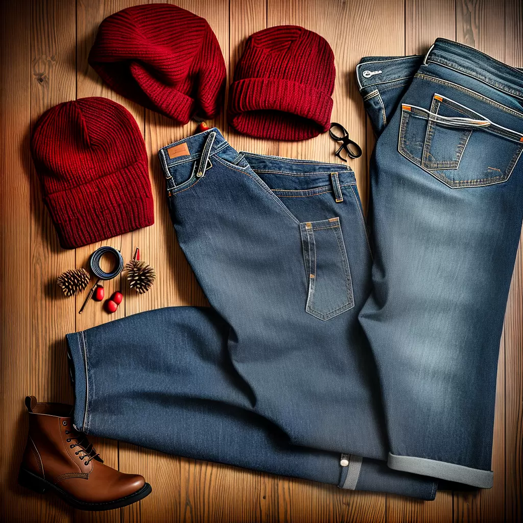 Fotos jeans tricot bota cachecol beanie