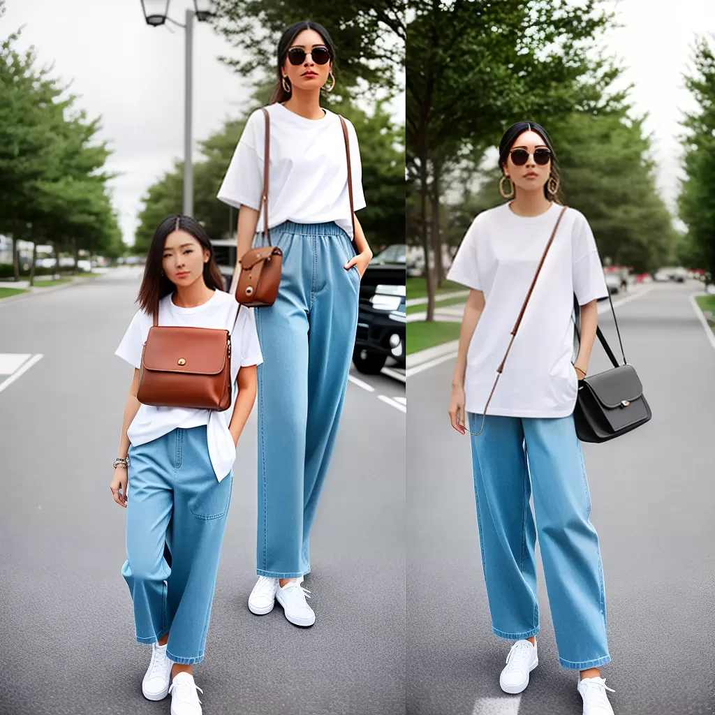 Fotos look casual calca wide tenis branco Fotos look casual calca wide tenis branco