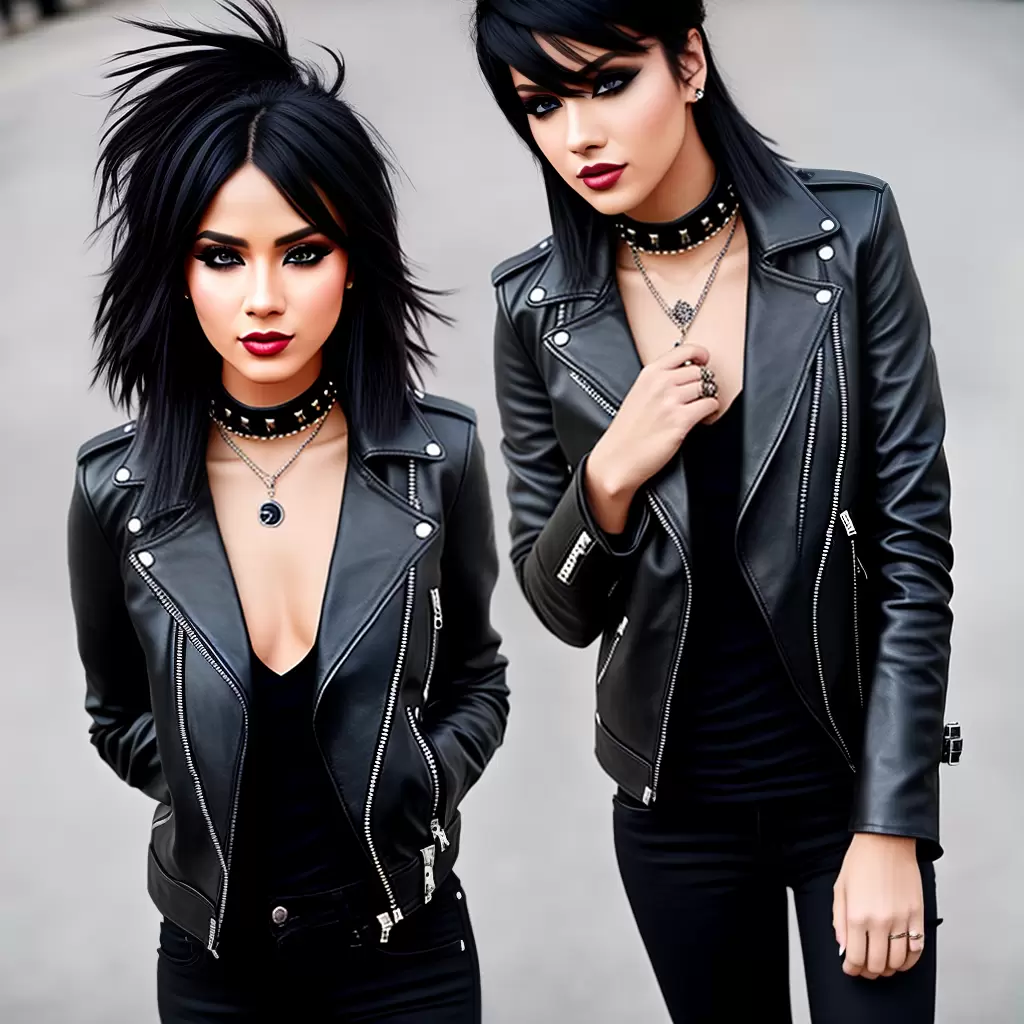 Fotos look rocker jaqueta couro botas