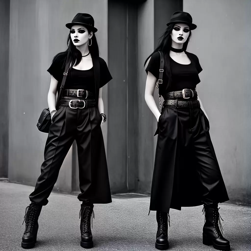 Fotos look gotico preto branco