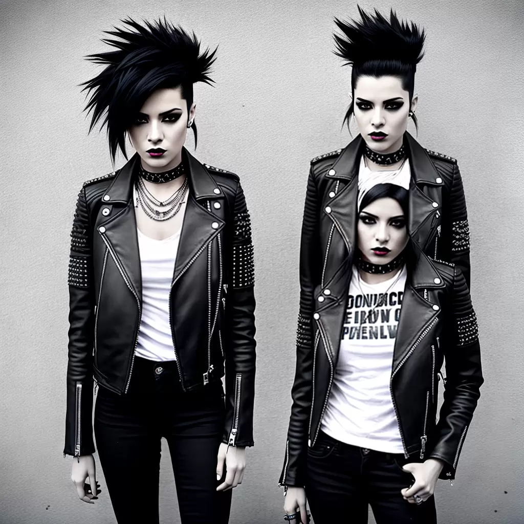 Fotos mulher jeans rasgado estilo punk 3