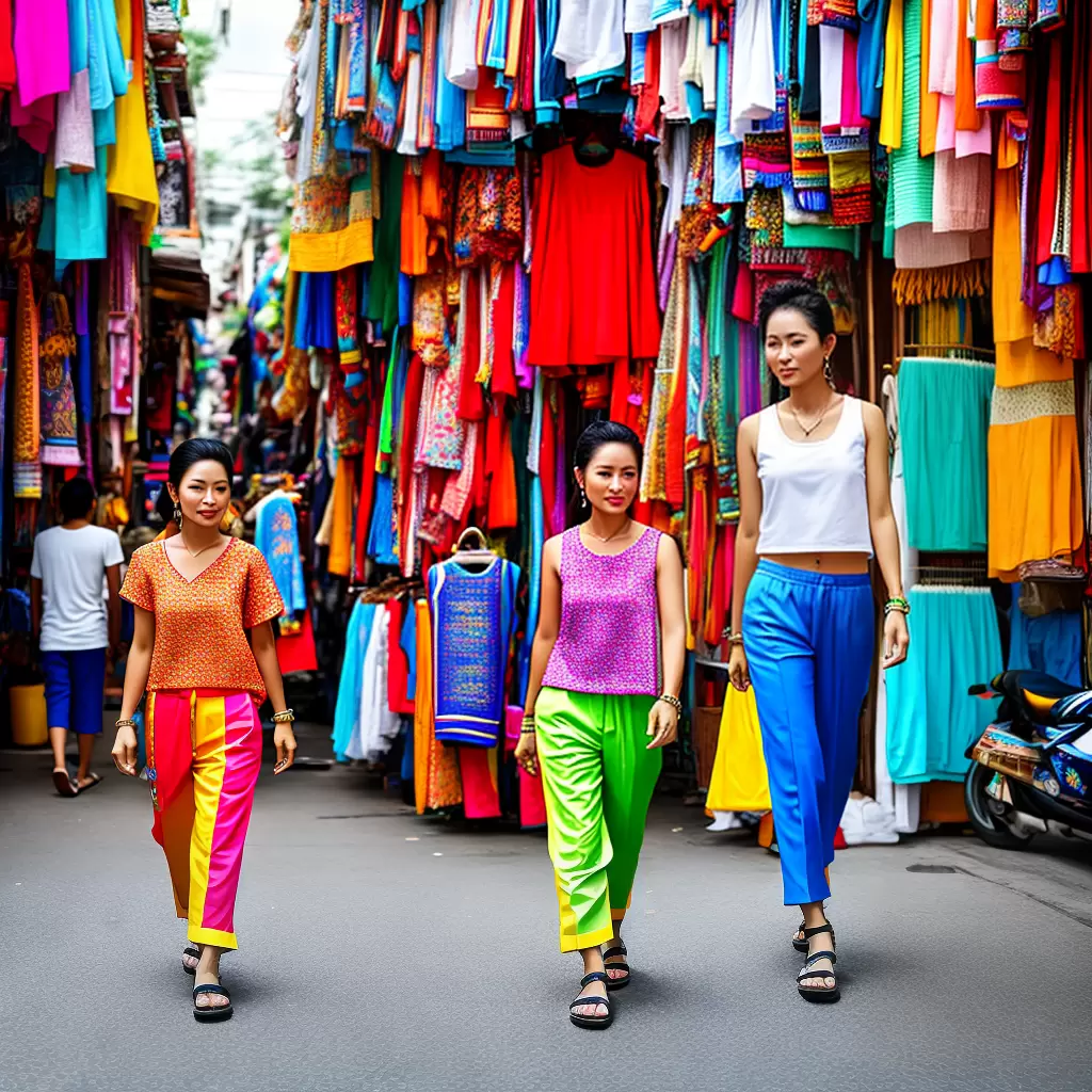 Fotos moda tailandesa cores rua bangkok Fotos moda tailandesa cores rua bangkok