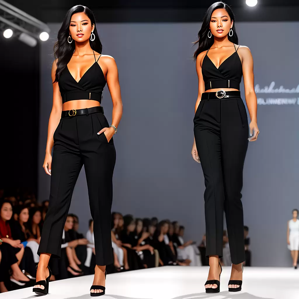 Fotos desfile calca cintura alta