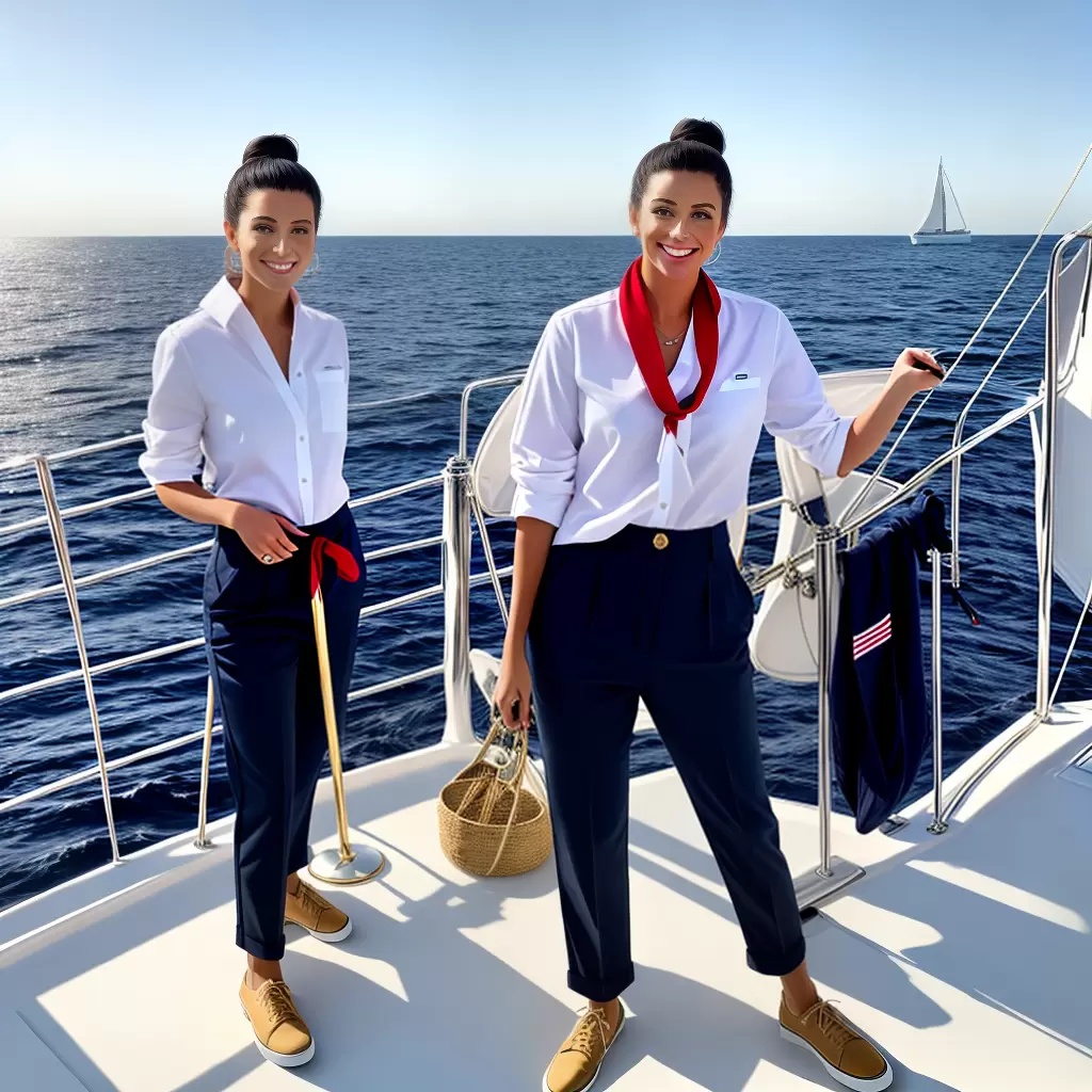 Fotos veleiro mulher roupa naval