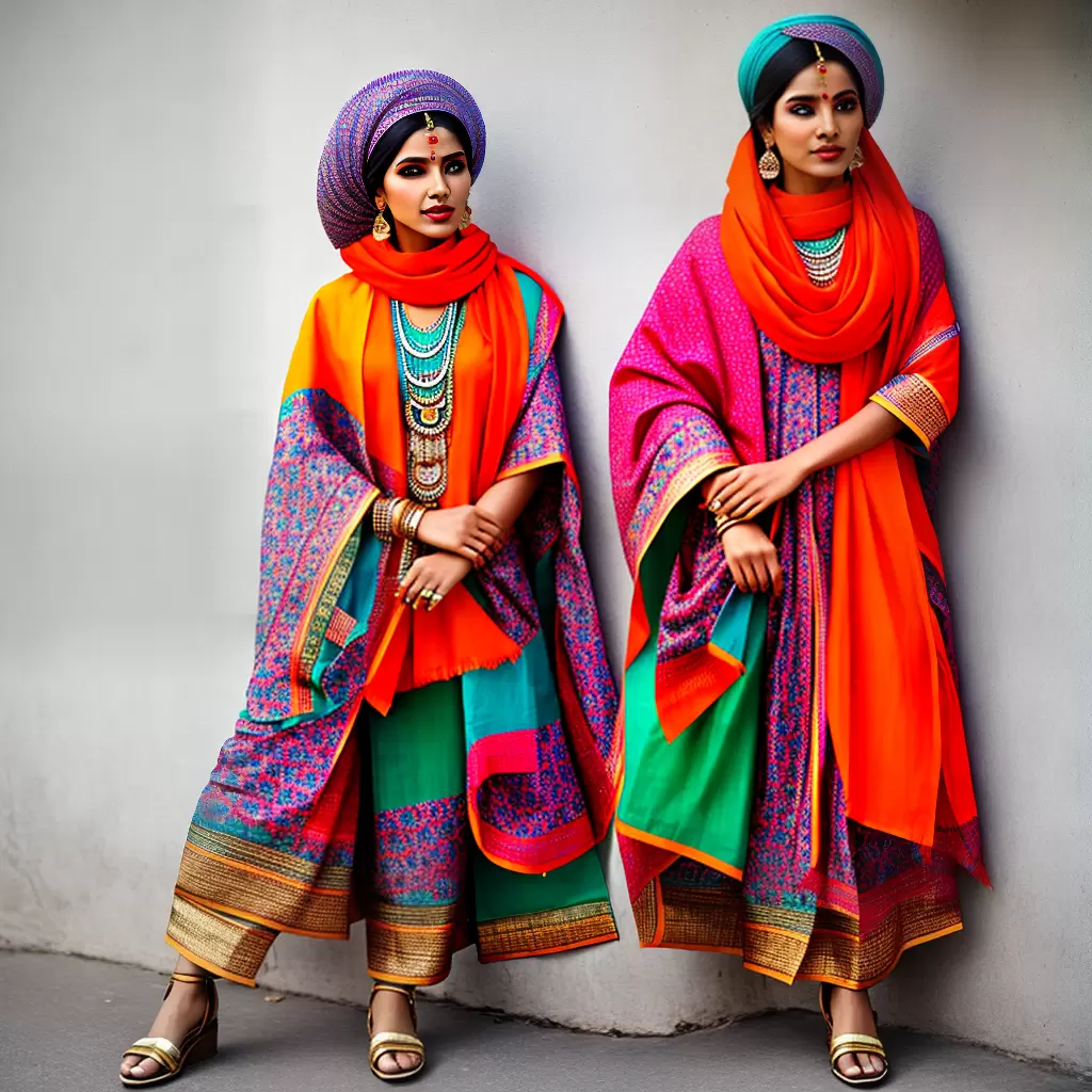 Fotos moda indiana colorida prata cabeca