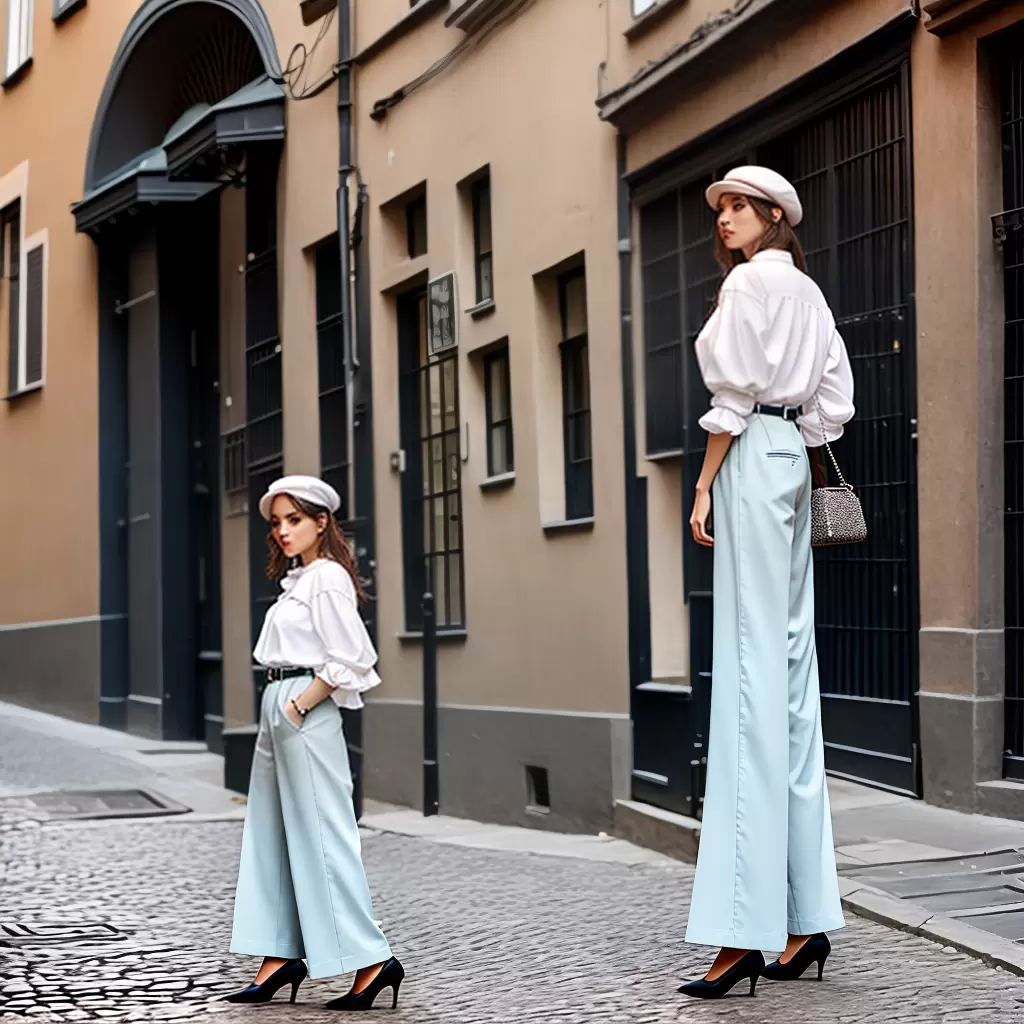 Fotos look romantico mulher calca cintura alta