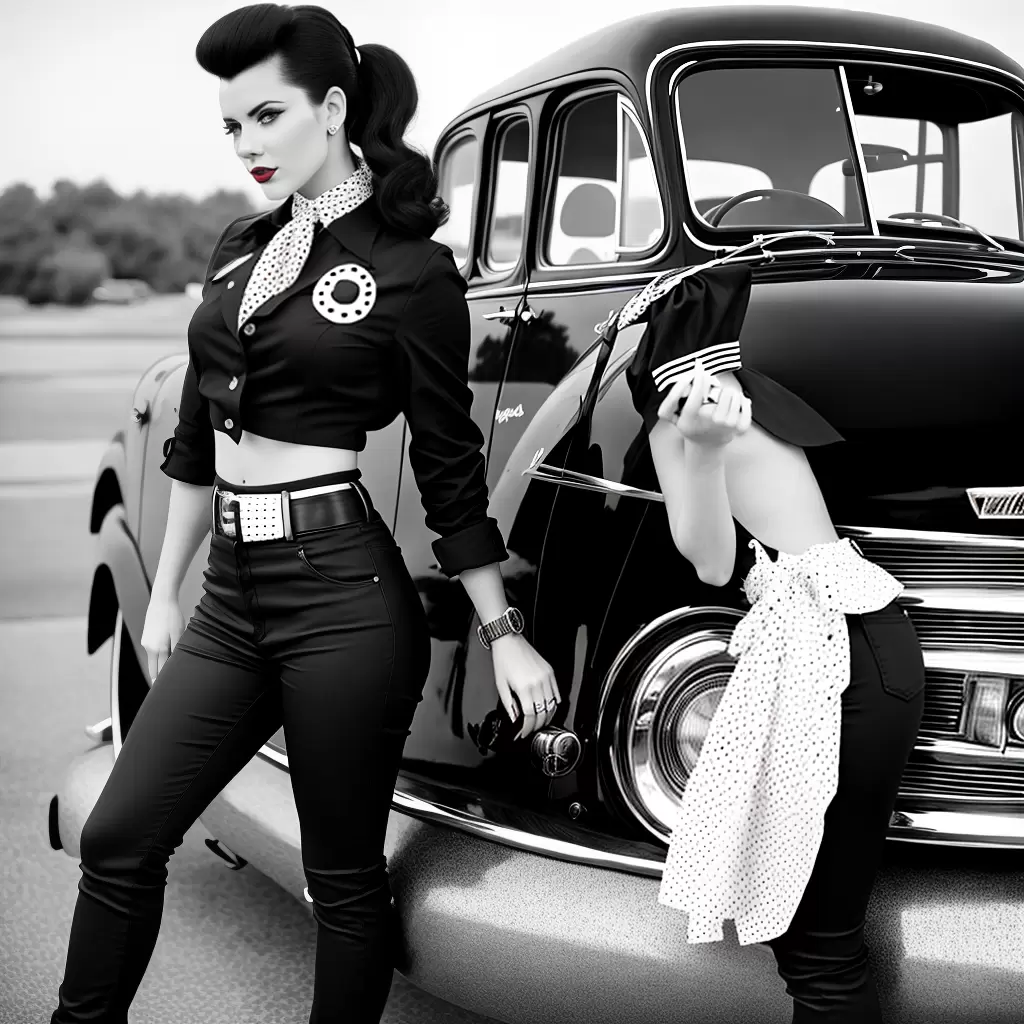 Fotos mulher calca bota carro rockabilly Fotos mulher calca bota carro rockabilly