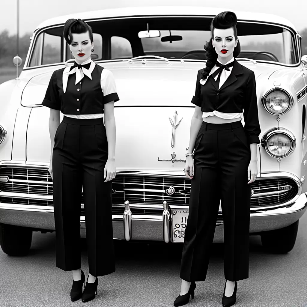 Fotos mulher rockabilly carro preto branco Fotos mulher rockabilly carro preto branco