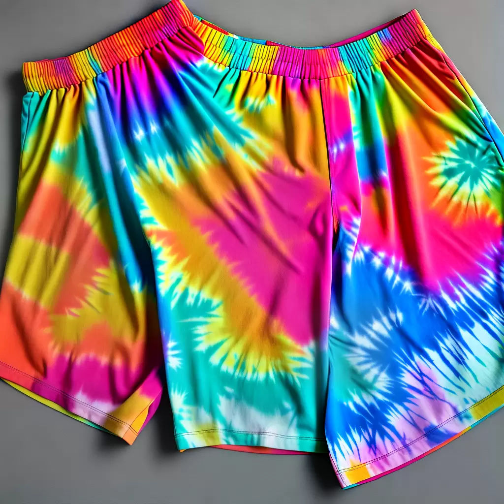 Fotos shorts tie dye verao colorido