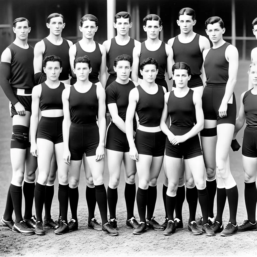 Fotos atletas preto branco 1900 shorts