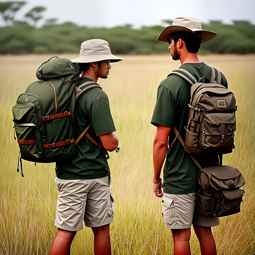 Fotos safari aventura savana binoculo chapeu
