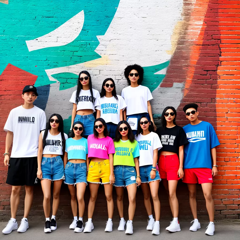Fotos mural urbano jovens tendencia casual