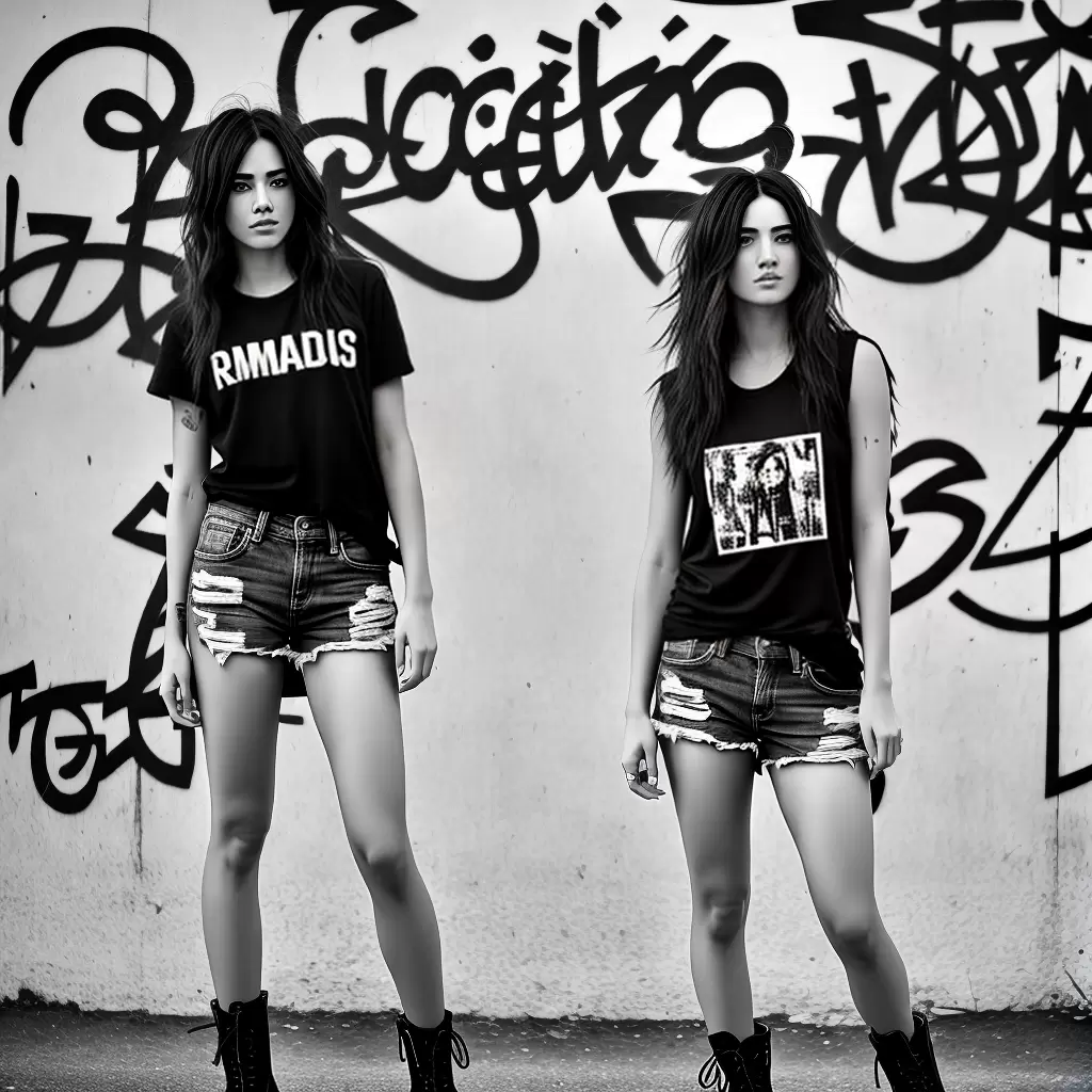 Fotos garota grunge parede grafite Fotos garota grunge parede grafite