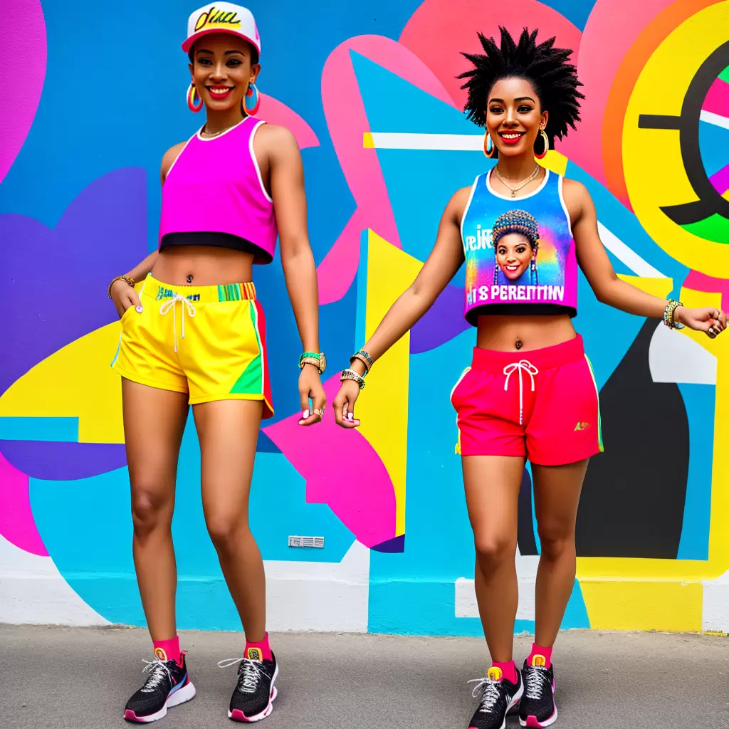 Fotos shorts coloridos top crop queer Fotos shorts coloridos top crop queer