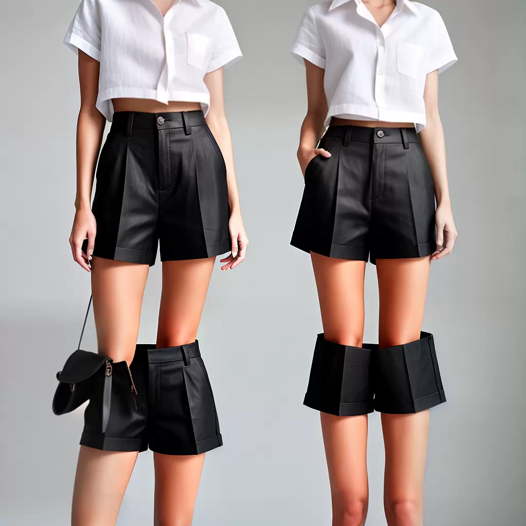 Fotos shorts preto cintura alta camisa branca sandalia Fotos shorts preto cintura alta camisa branca sandalia