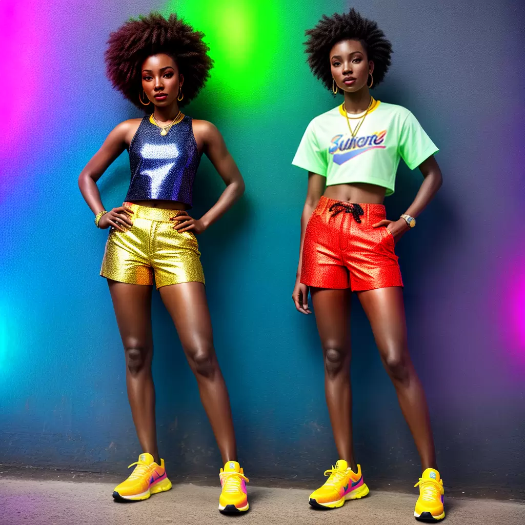 Fotos moda africana futurista sneakers luzes Fotos moda africana futurista sneakers luzes