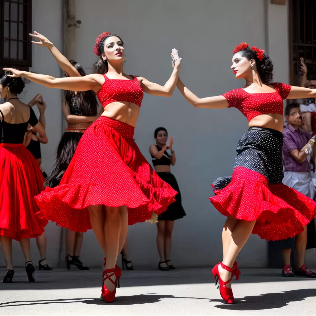 Fotos flamenco danca roupa colorida