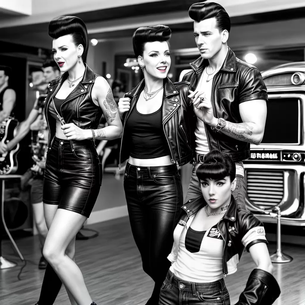 Fotos casal rockabilly jukebox vintage