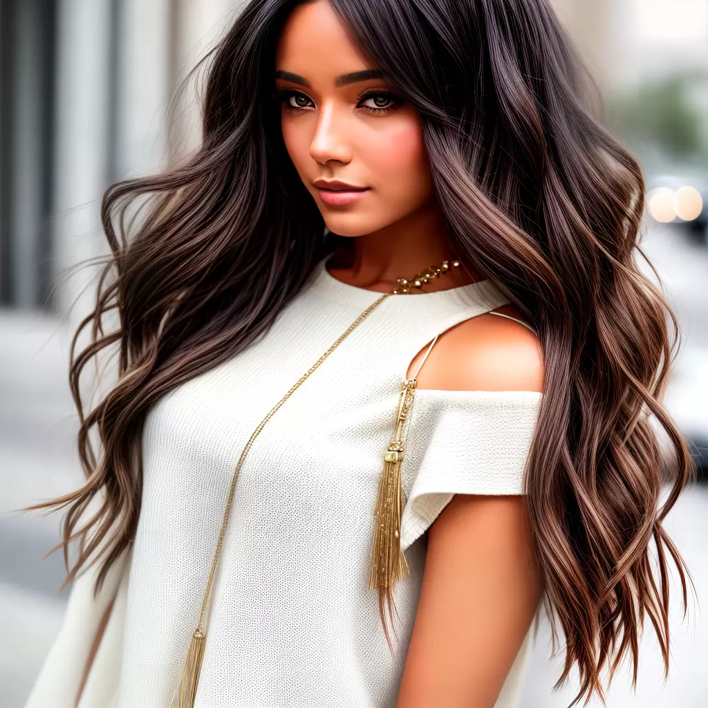 Fotos cabelo camisa ouro mulher