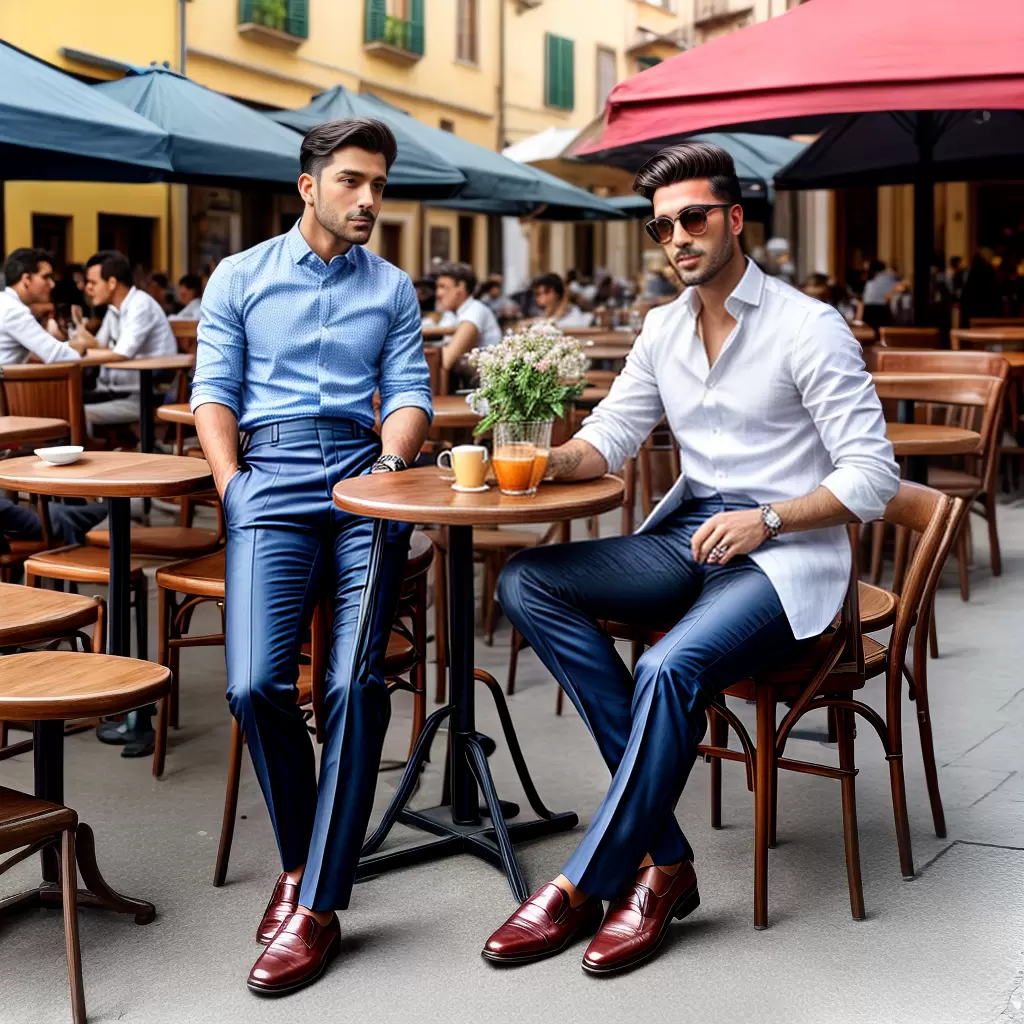 Fotos italiano estilo cafe praca loafers