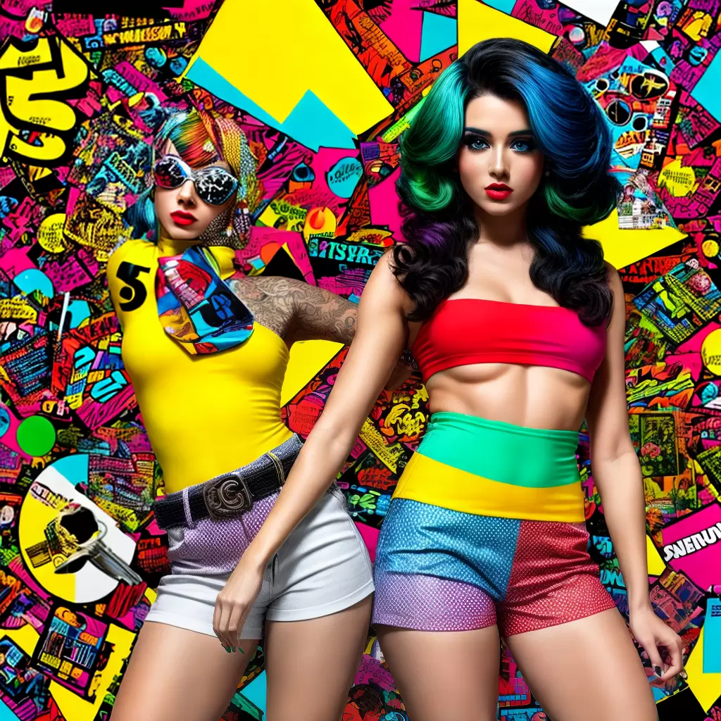 Fotos moda pop art colorida estampas Fotos moda pop art colorida estampas
