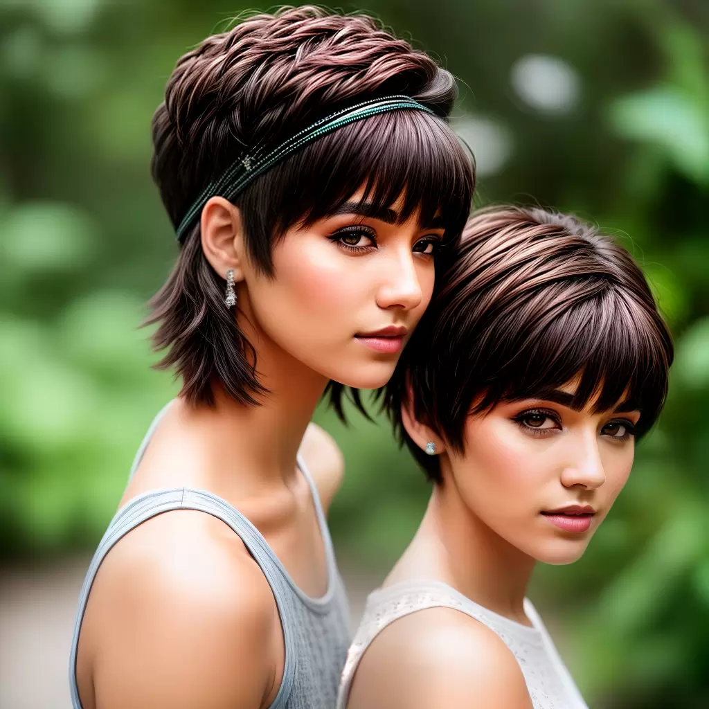 Fotos cabelo curto pixie headband penas Fotos cabelo curto pixie headband penas