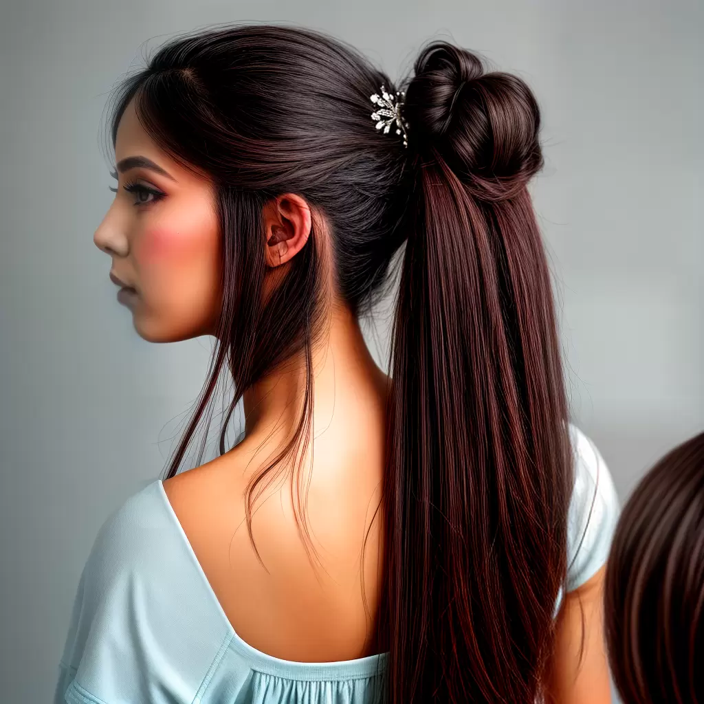 Fotos acessorios cabelo mulher espelho