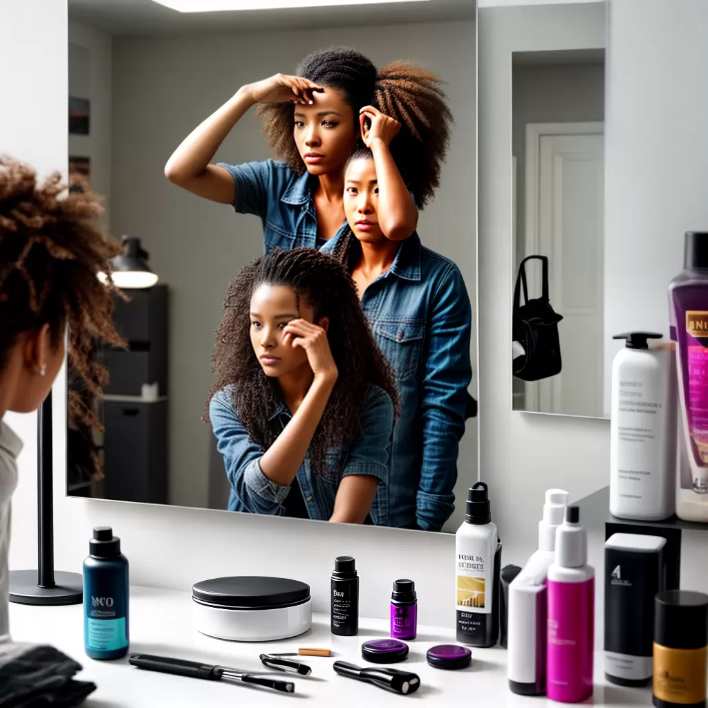 Fotos espelho frustracao cabelo produtos