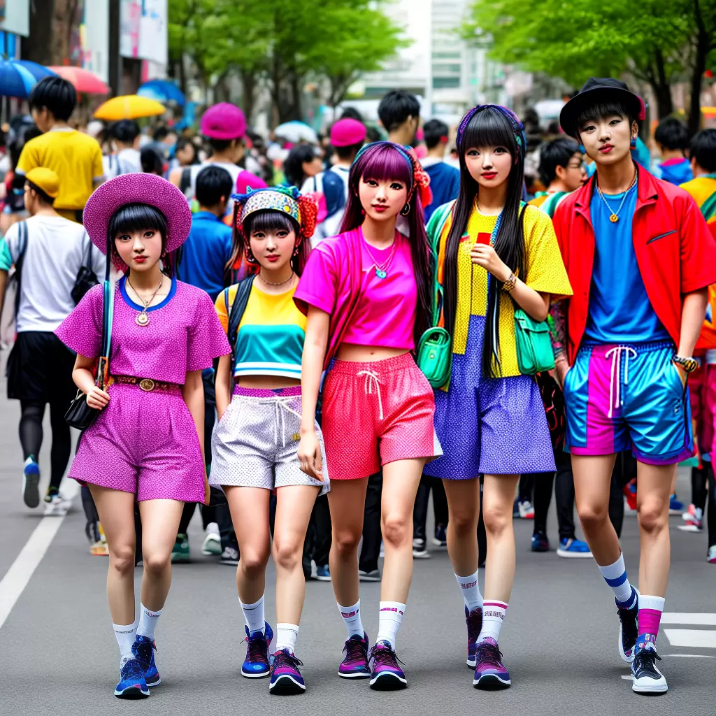 Fotos j pop juventude colorida multidao