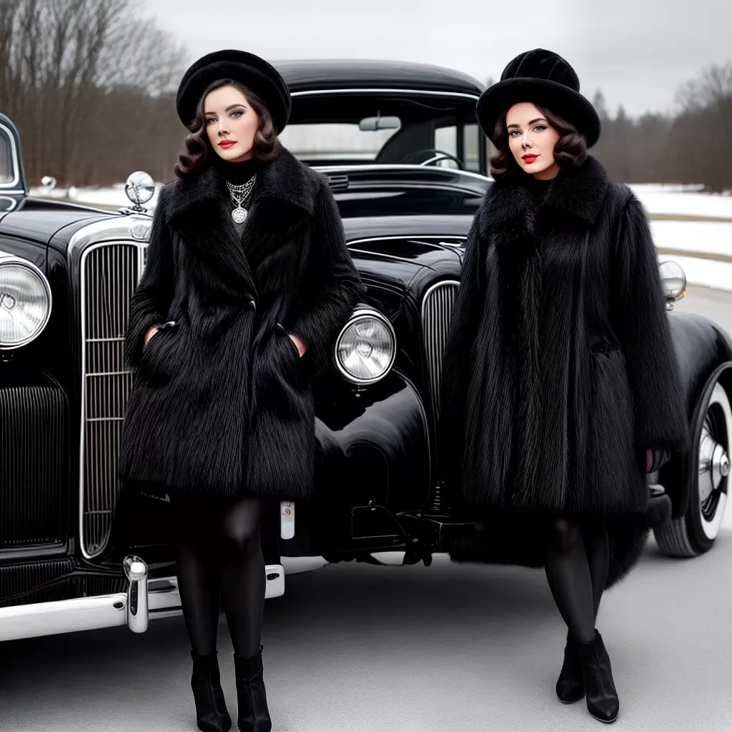 Fotos mulher elegante carro vintage