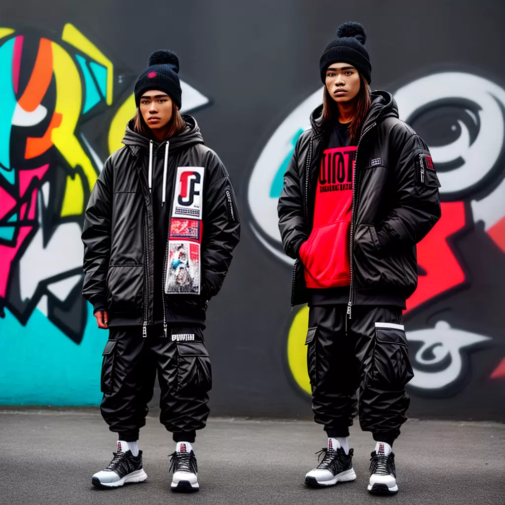 Fotos inverno streetwear jaqueta cargo sneakers