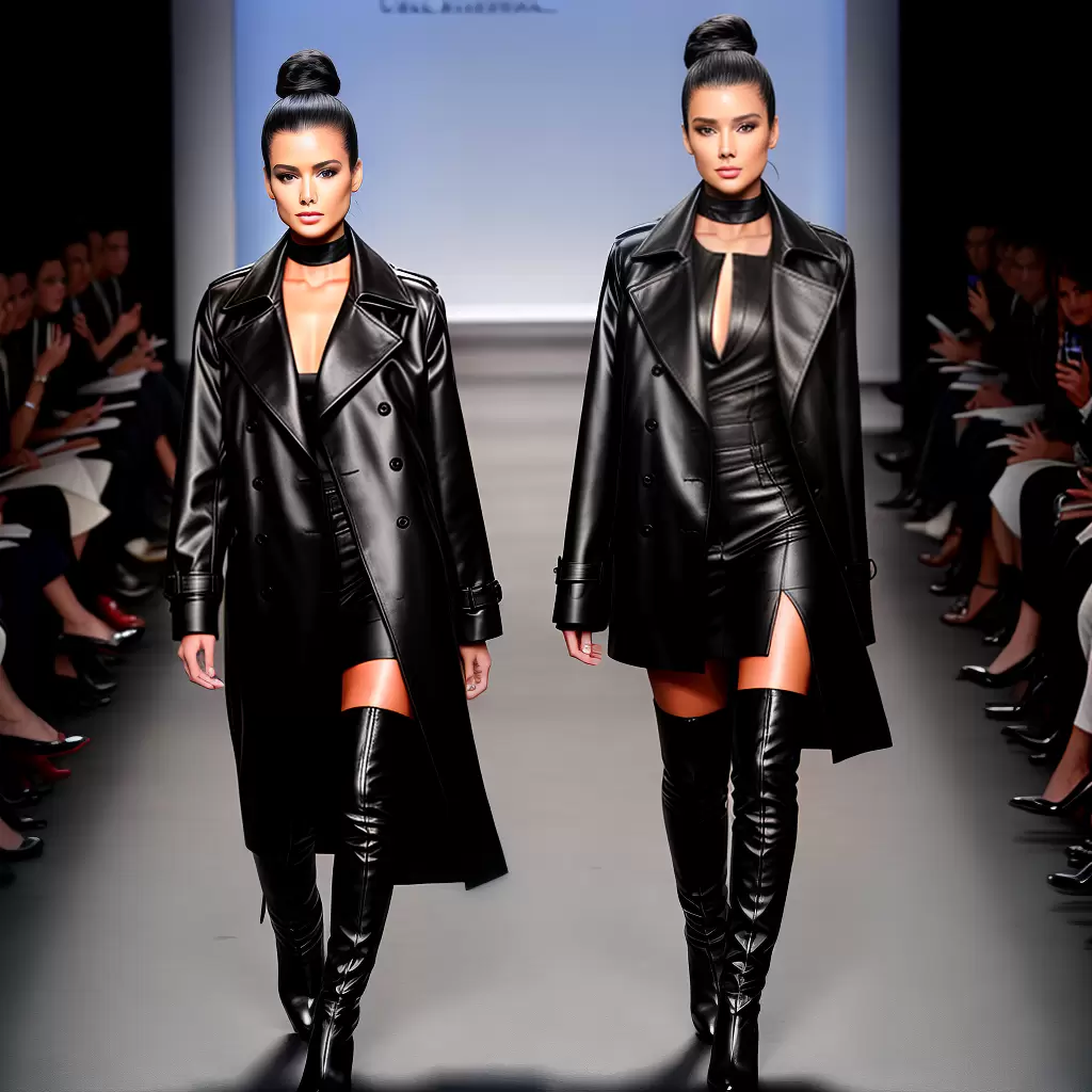 Fotos desfile trench coat bota clutch