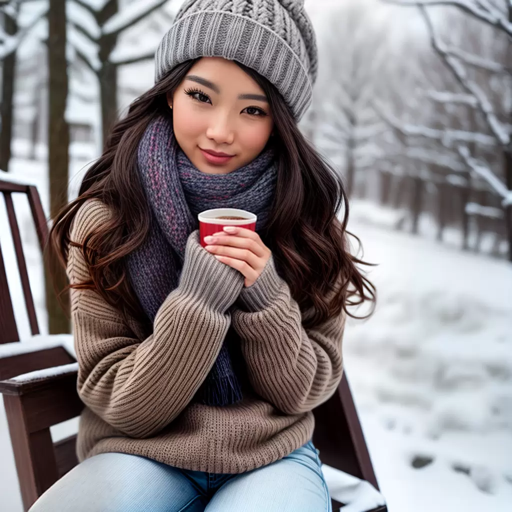 Fotos inverno sueter cacau quente neve