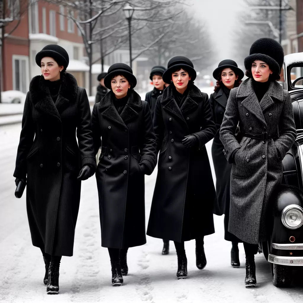 Fotos mulheres inverno chapeu carro vintage