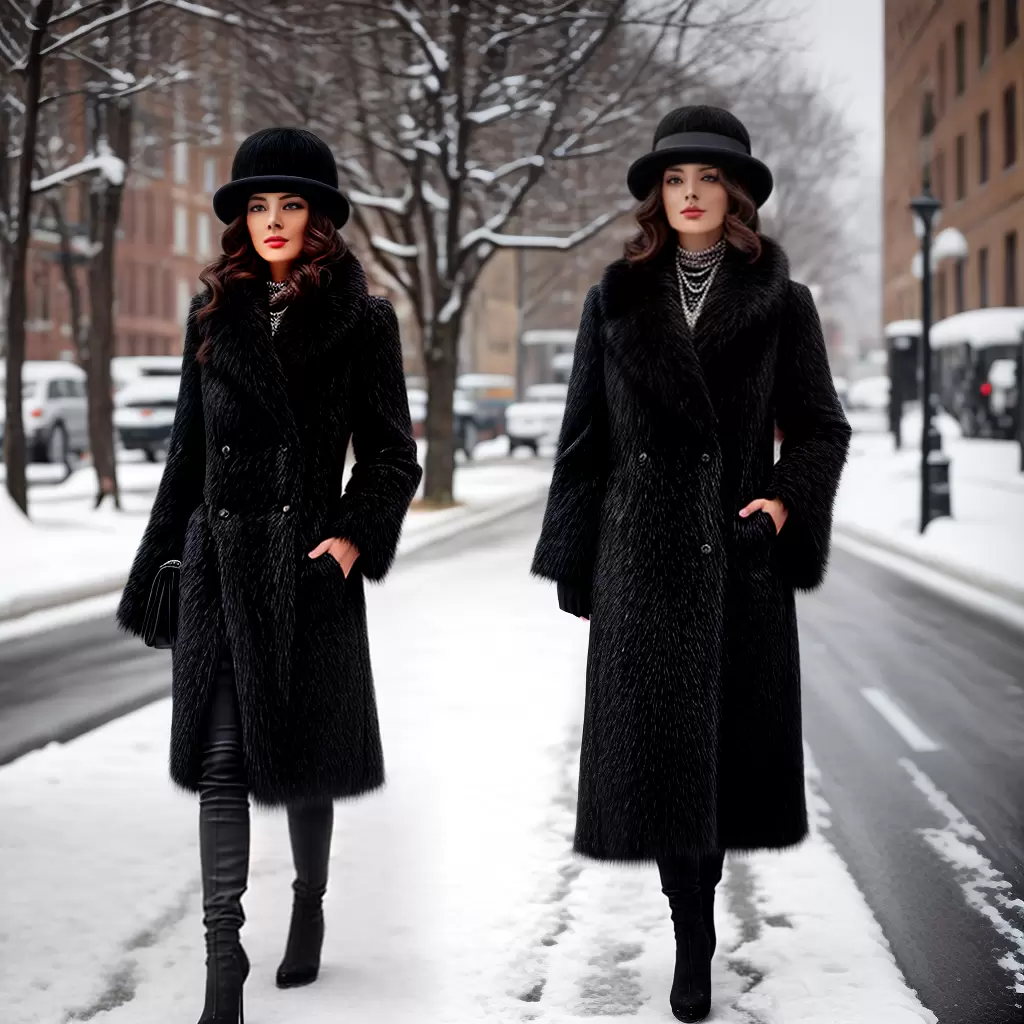Fotos moda inverno mulher fur cloche