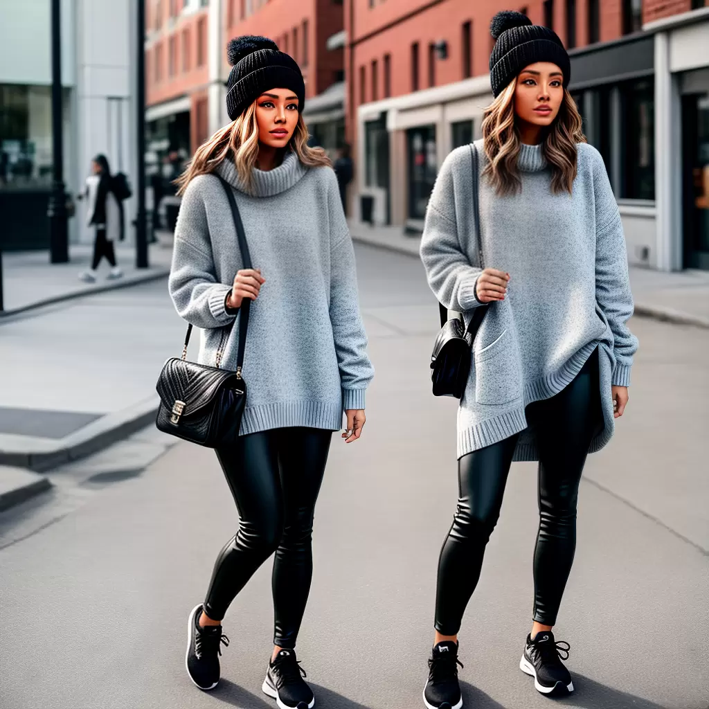 Fotos look inverno sweater legging sneaker Fotos look inverno sweater legging sneaker