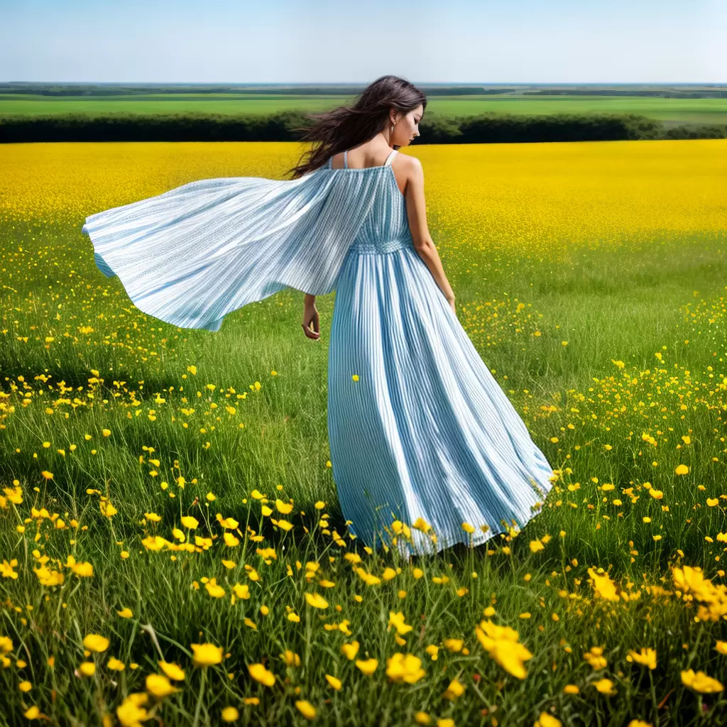 Fotos vestido leve campo flores