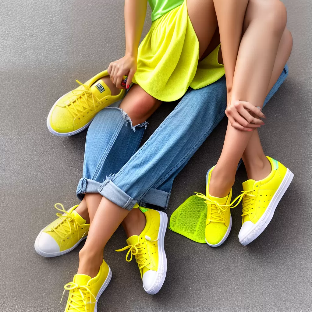 Fotos tenis colorido verao moda
