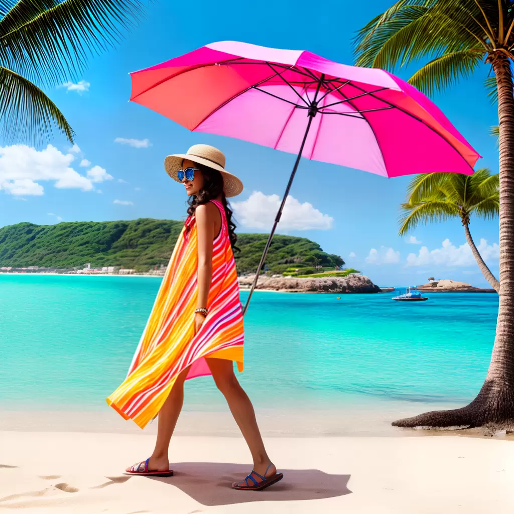 Fotos praia listras cores oculos chapeu