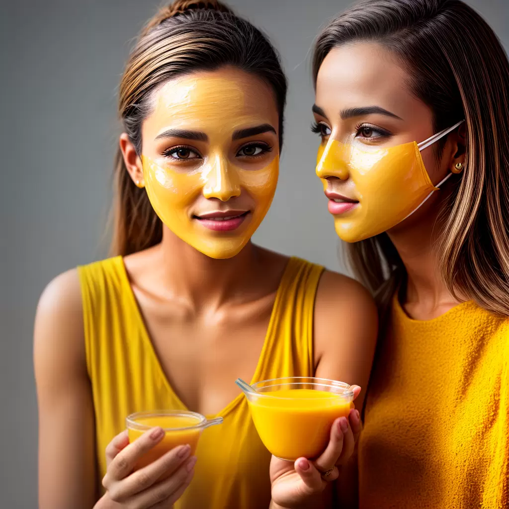 Fotos mascara facial mel curcuma limao